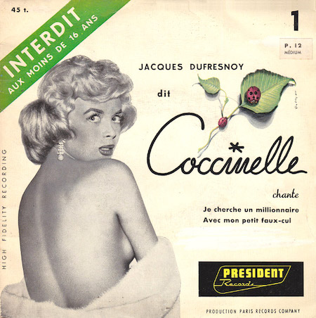 Pulp International Vintage record sleeve for Coccinelle single